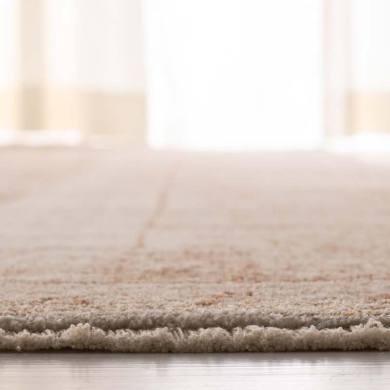 Elegant Gray Synthetic 79" Round Oriental Area Rug
