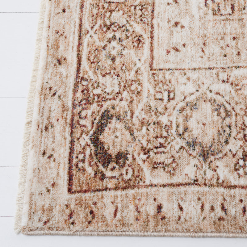 Elegant Gray Synthetic 79" Round Oriental Area Rug