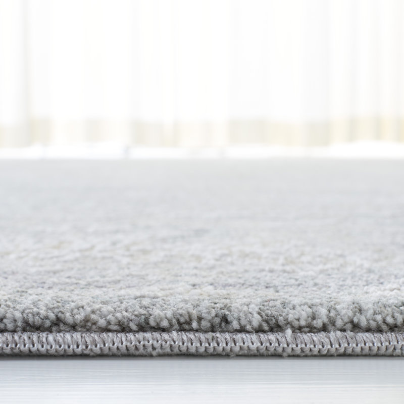 Gray Hand-knotted Oriental Wool Area Rug