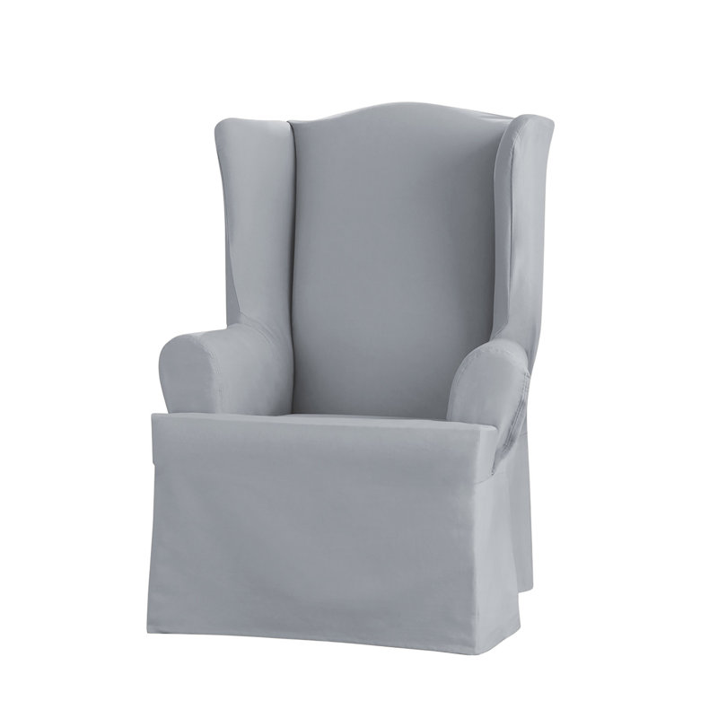Cotton Box Cushion Wingback Slipcover