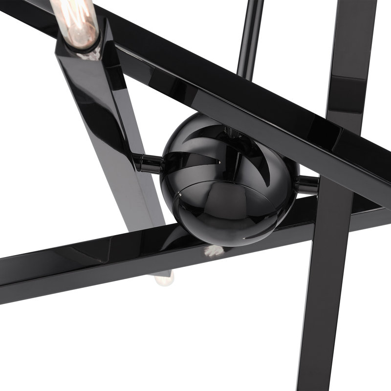 Monaco 8-Light Black Chrome Sputnik Chandelier