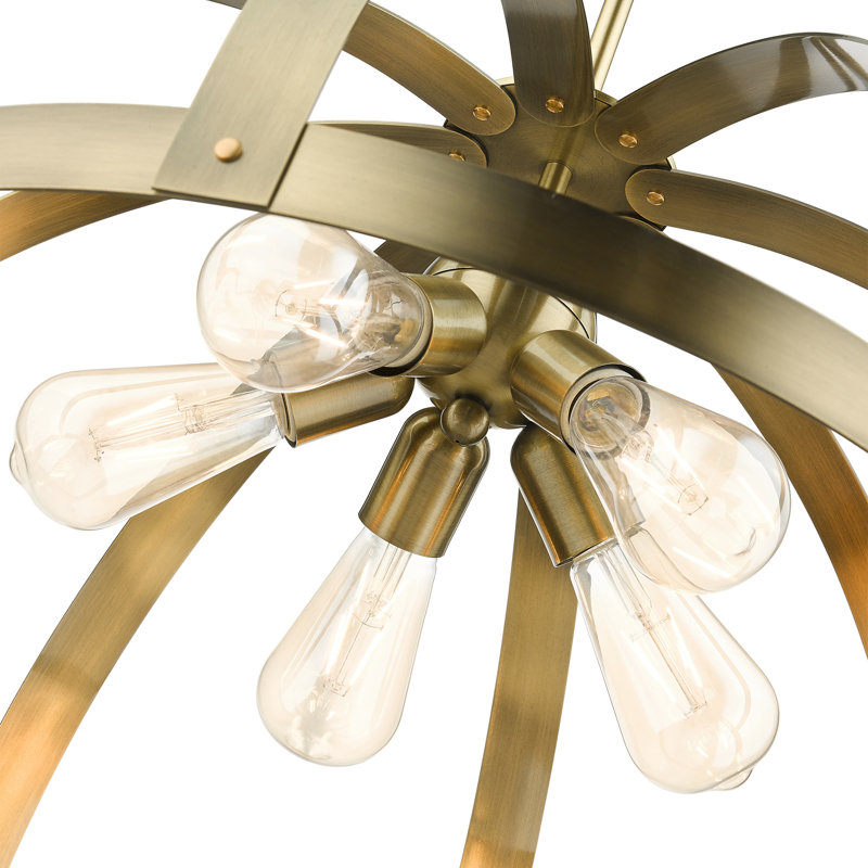Stoneridge Antique Brass 5-Light Sputnik Chandelier