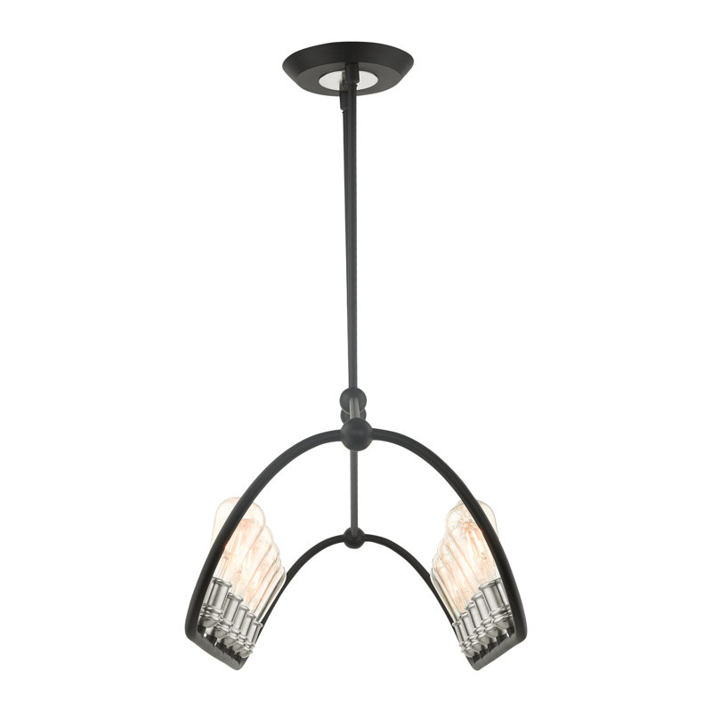 Archer 10-Light Black and Nickel Linear Chandelier