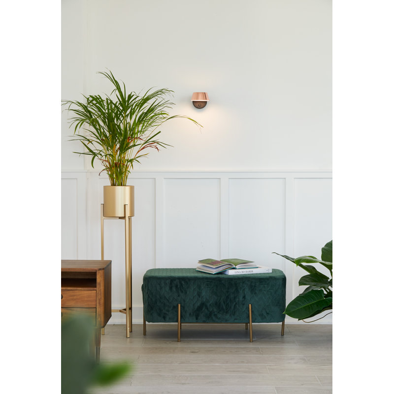 Olo Dimmable LED Wall Sconce in Black and Shiny Copper