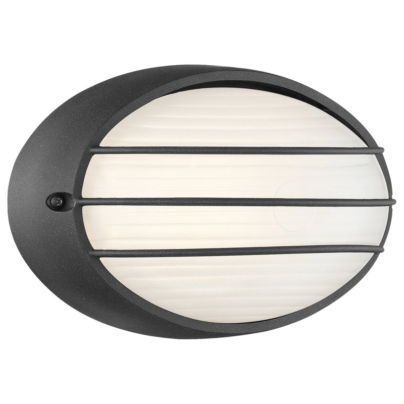 Black Glass Dimmable LED Outdoor Wall Light