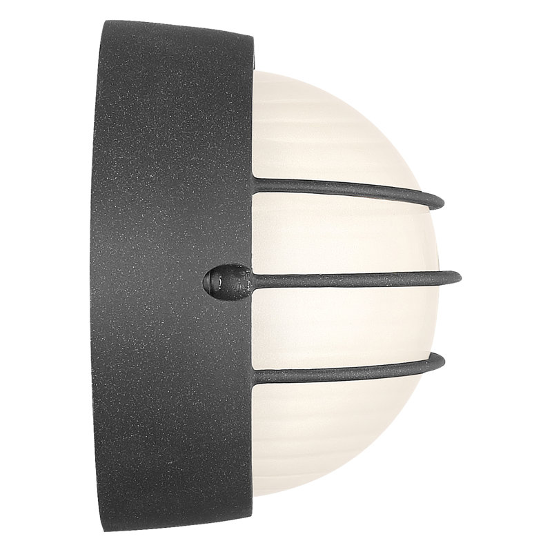 Black Glass Dimmable LED Outdoor Wall Light