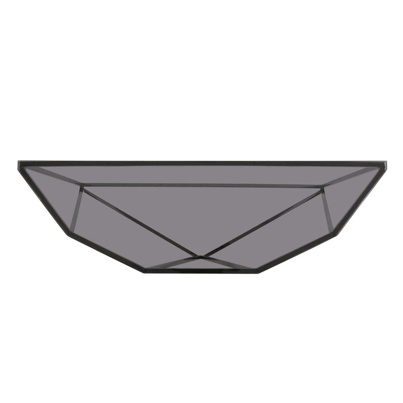 Modus Aria 55'' Smoked Glass & Polished Steel Console Table