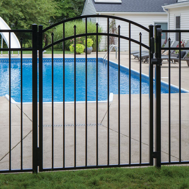 Black Heavy-Duty Self-Closing Butterfly Gate Hinges