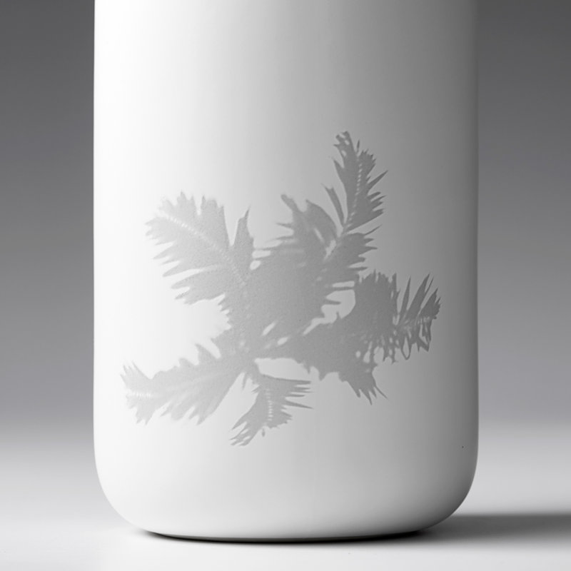 Simplistic White Ceramic 9.75'' Modern Table Vase
