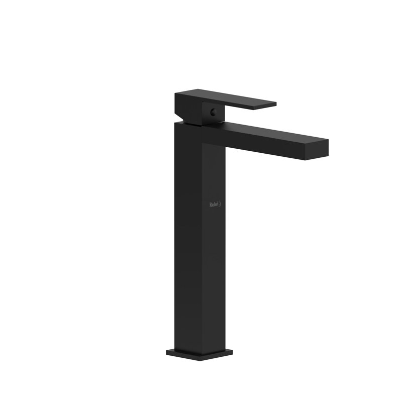 Kubik Black Brass Single Hole Bathroom Faucet