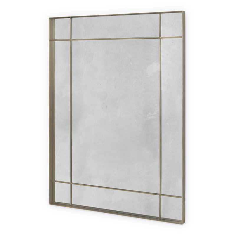 Latte Finish Round Wood Framed Beveled Wall Mirror
