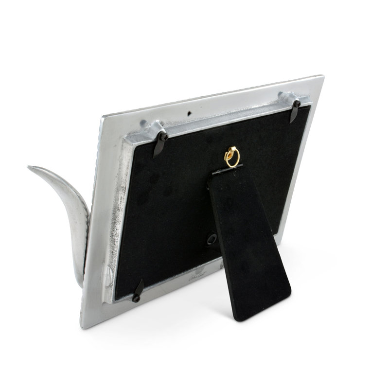 Hand Polished Silver Aluminum Longhorn Picture Frame