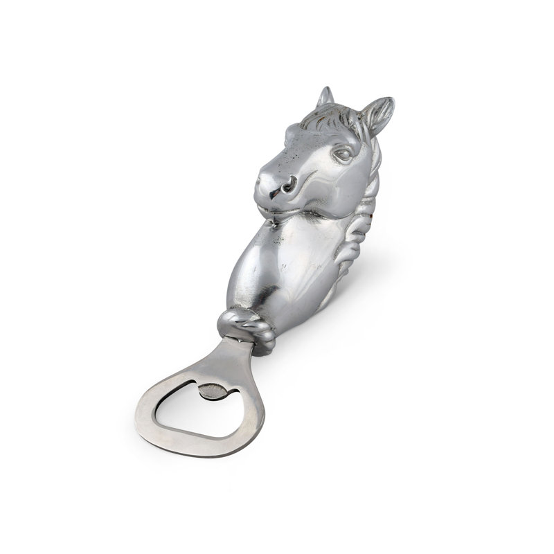Silver Horse Head Aluminum Bottle Opener