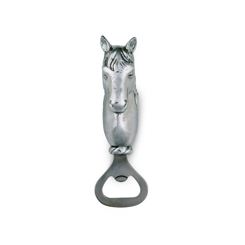 Silver Horse Head Aluminum Bottle Opener