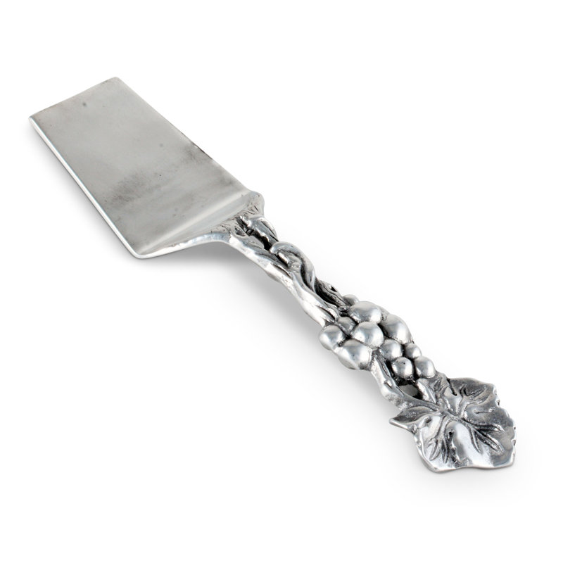 Elegant Silver Aluminum Grape Pattern Cake Server