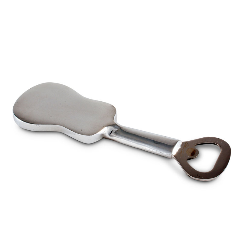 Hand-Polished Aluminum Guitar Bottle Opener with Stainless Steel
