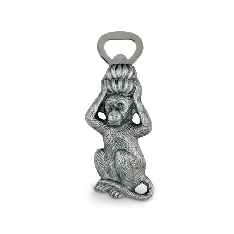 Hand-Polished Aluminum Monkey Bottle Opener