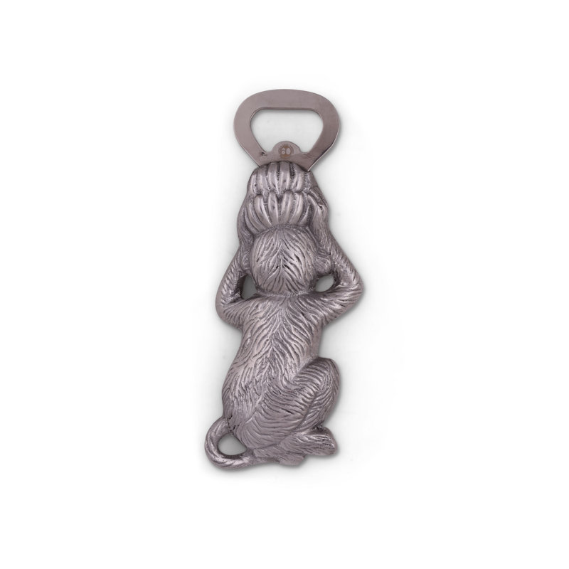 Hand-Polished Aluminum Monkey Bottle Opener