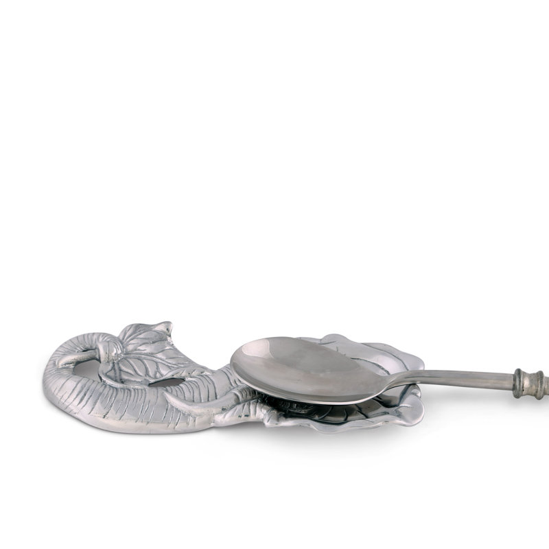 Arthur Court Elephant Aluminum Oval Spoon Rest