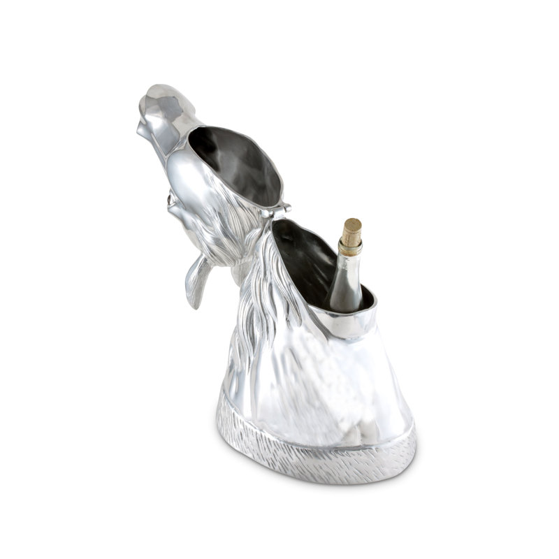 Arthur Court Equestrian Aluminum Horse Head Ice Bucket