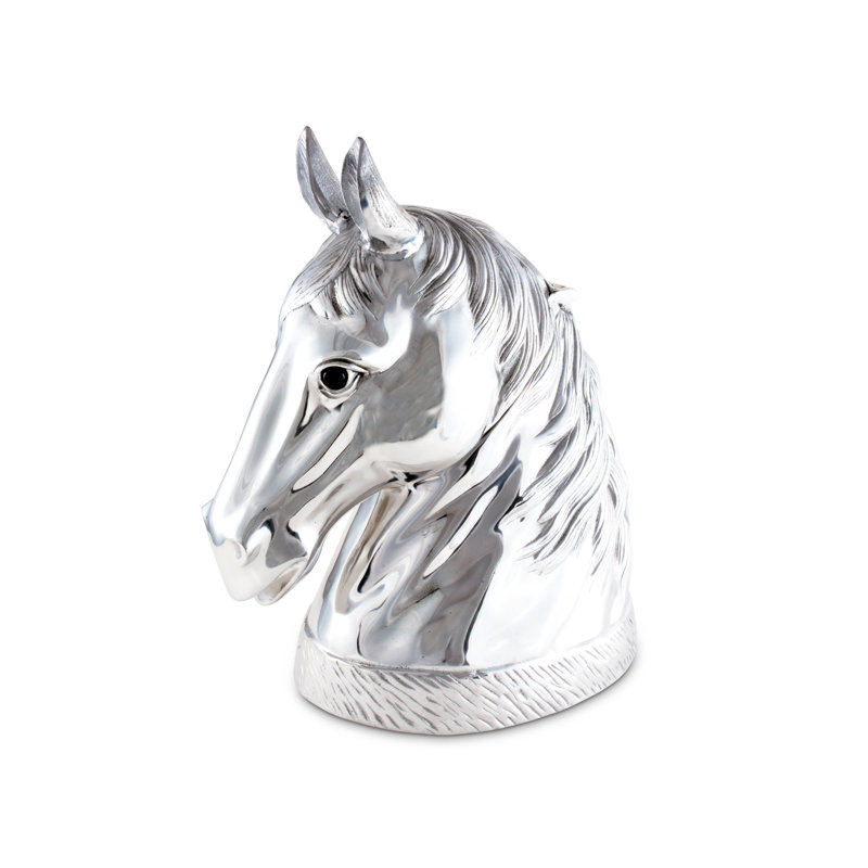 Arthur Court Equestrian Aluminum Horse Head Ice Bucket