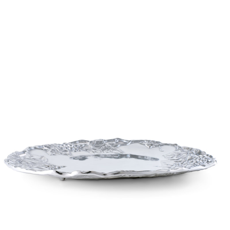 Arthur Court Aluminum Grape Pattern Oval Platter