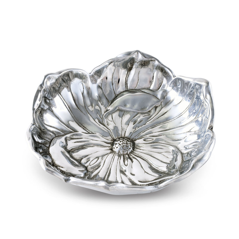 Magnolia Bloom Aluminum Novelty Serving Bowl