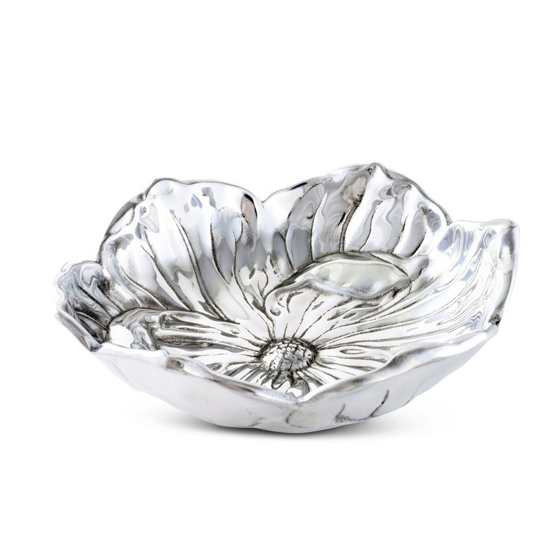 Magnolia Bloom Aluminum Novelty Serving Bowl