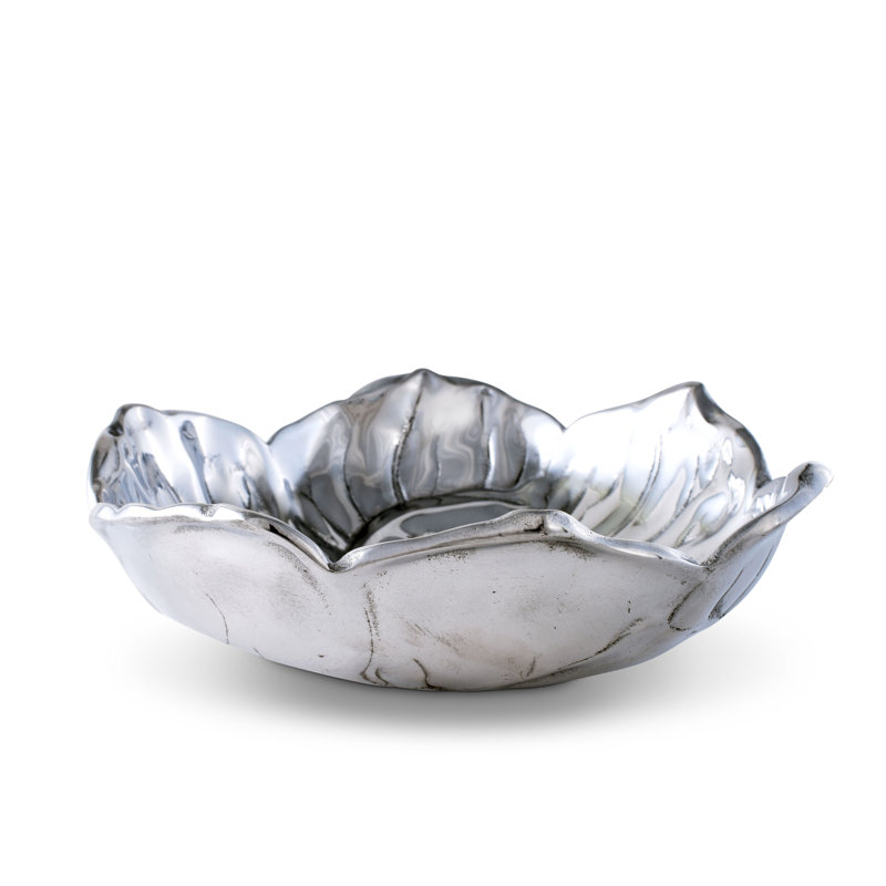 Magnolia Bloom Aluminum Novelty Serving Bowl