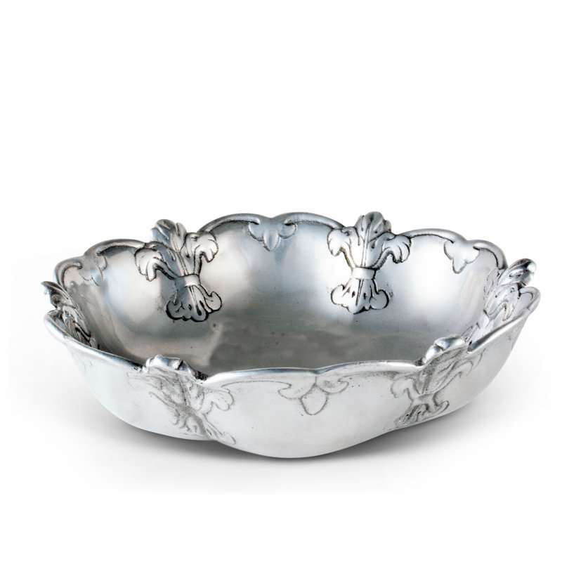 Fleur De Lis Aluminum Novelty Serving Bowl