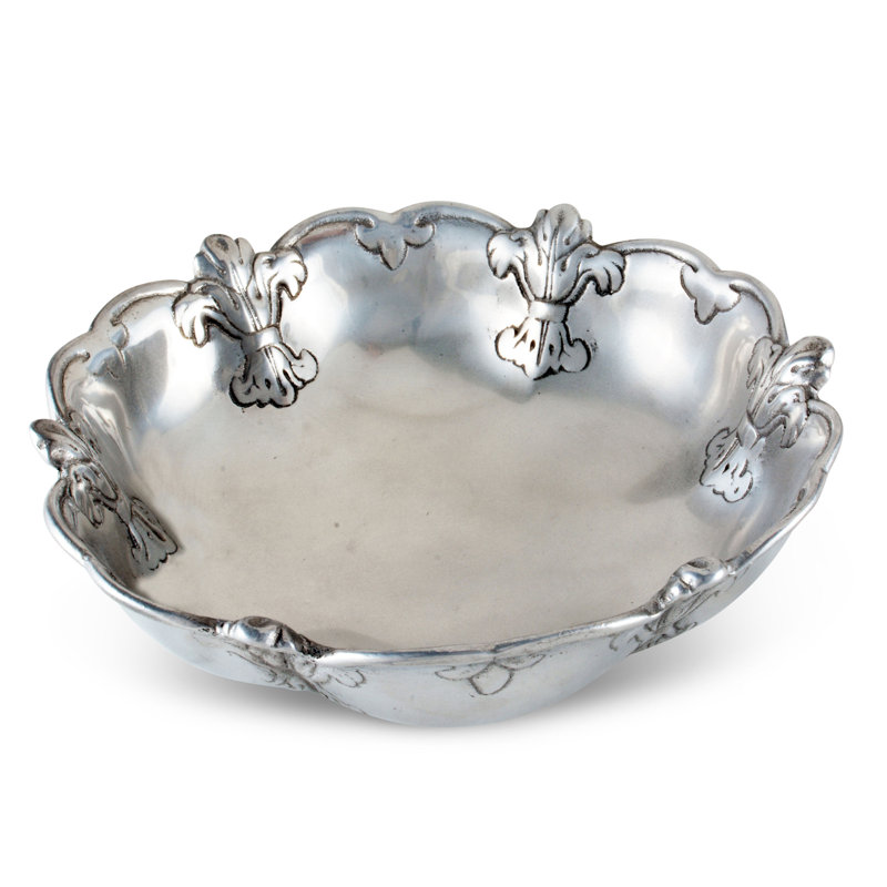 Fleur De Lis Aluminum Novelty Serving Bowl