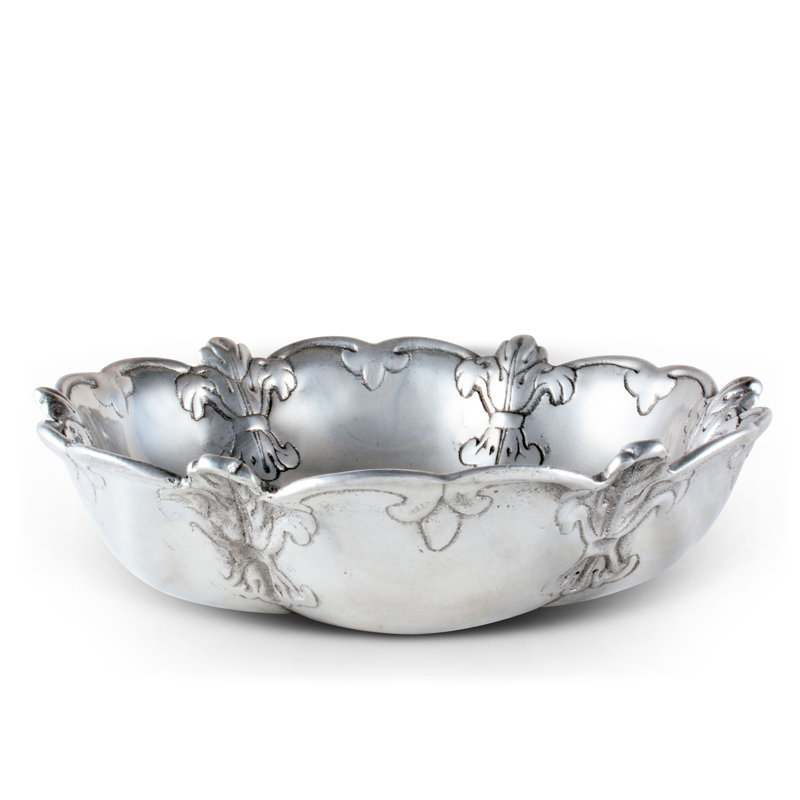 Fleur De Lis Aluminum Novelty Serving Bowl