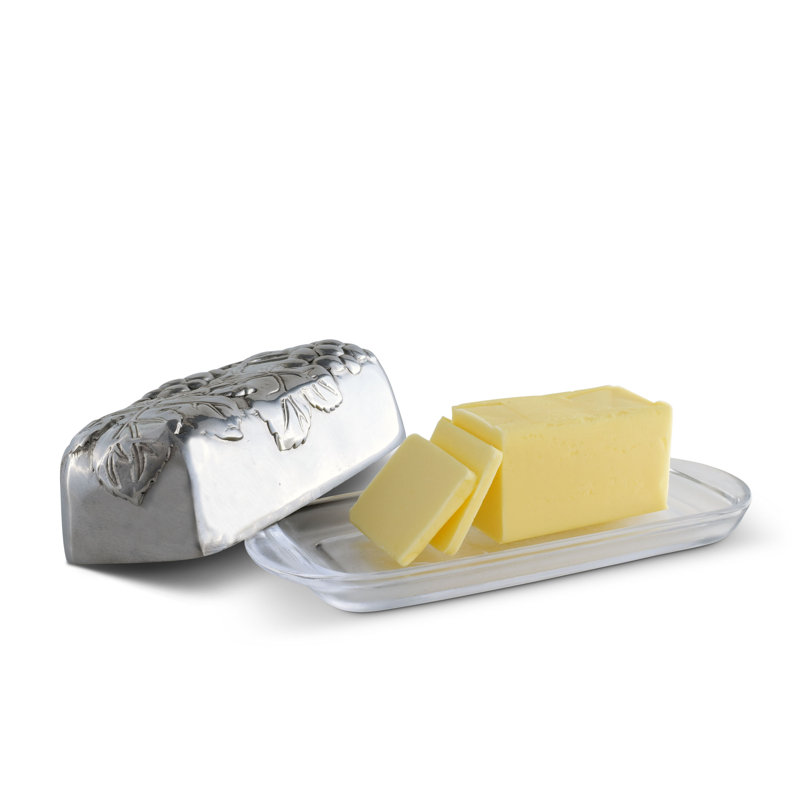 Arthur Court Grape Aluminum Oval Butter Dish