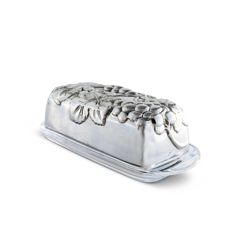 Arthur Court Grape Aluminum Oval Butter Dish