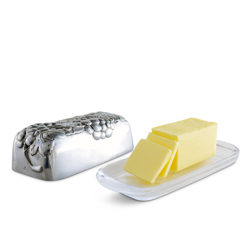 Arthur Court Grape Aluminum Oval Butter Dish