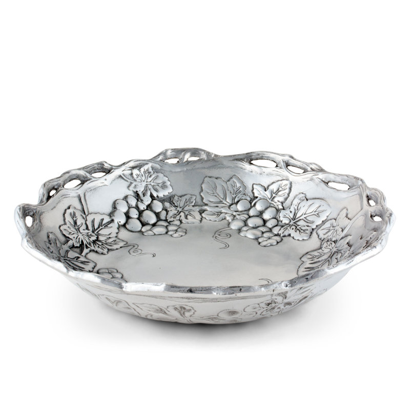 Grape Vine Embossed Aluminum Pasta Serving Dish