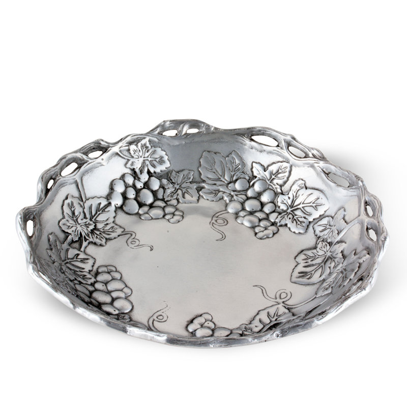 Grape Vine Embossed Aluminum Pasta Serving Dish
