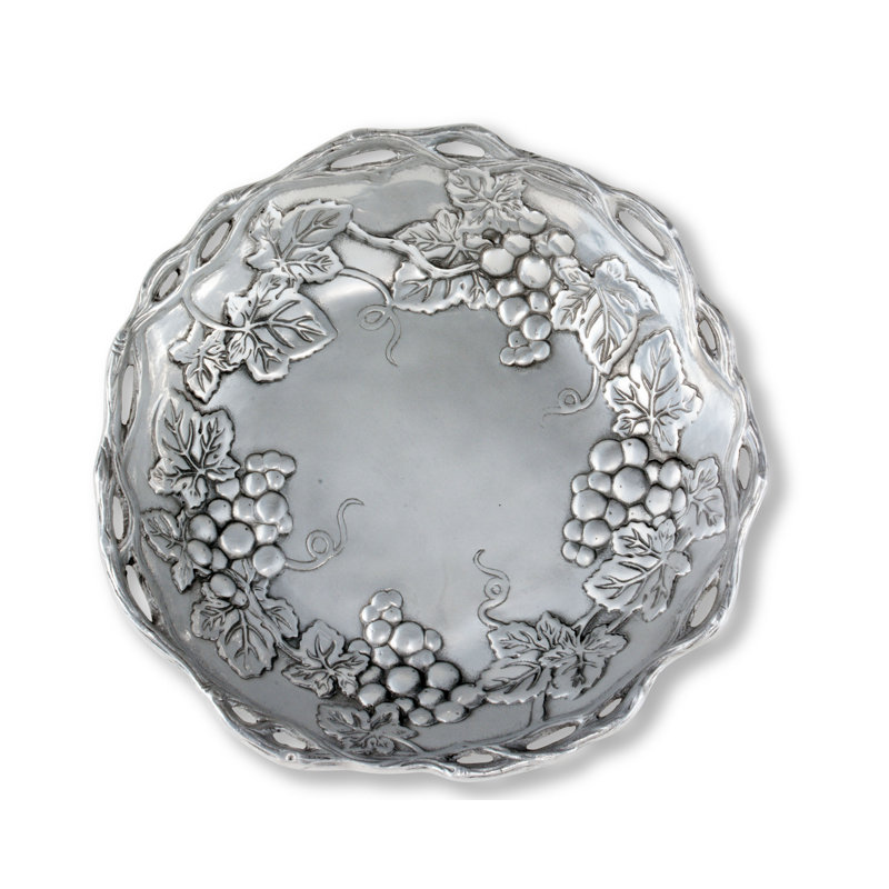 Grape Vine Embossed Aluminum Pasta Serving Dish
