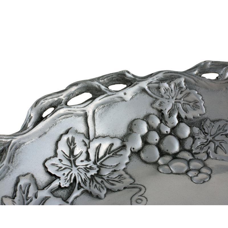Grape Vine Embossed Aluminum Pasta Serving Dish