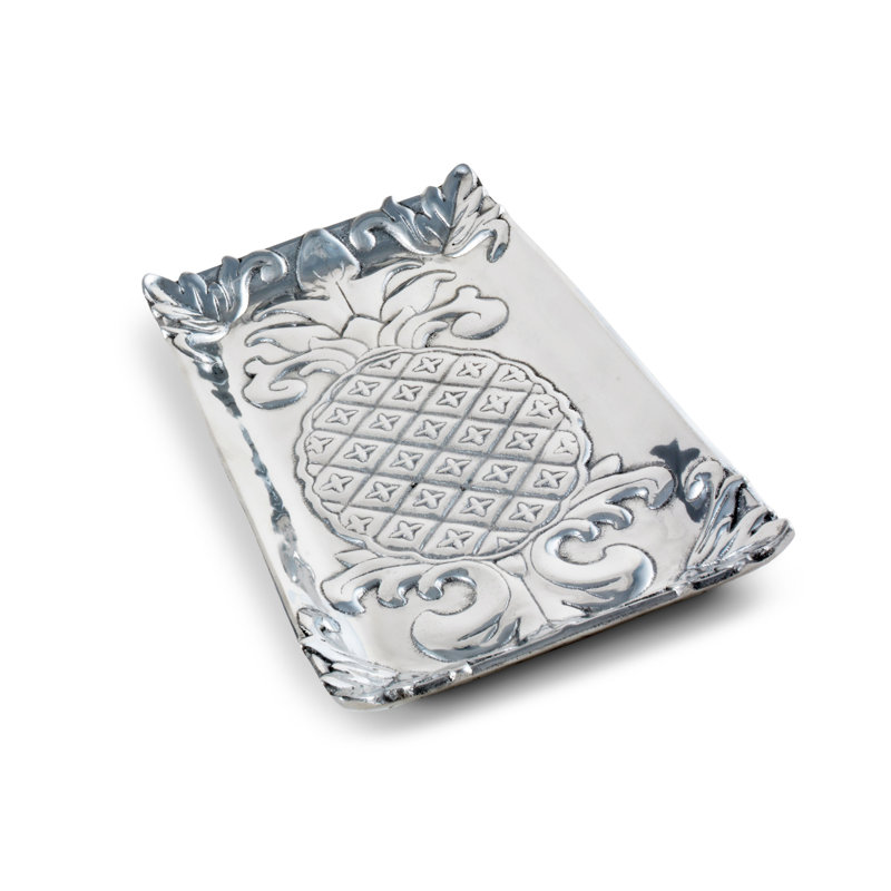 Arthur Court Silver Pineapple Design Aluminum Bread Tray