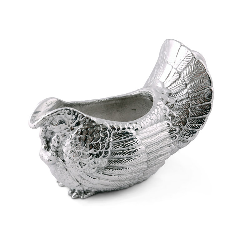 Arthur Court Aluminum Turkey Gravy Boat with 3 Cup Capacity