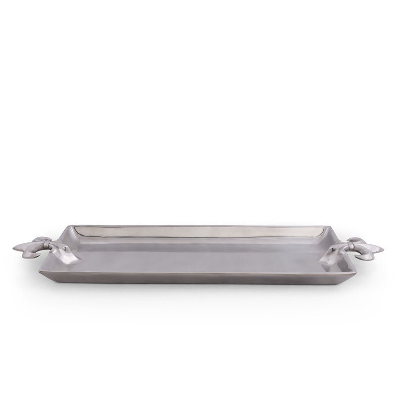 Arthur Court Silver Aluminum 21" Oblong Serving Tray