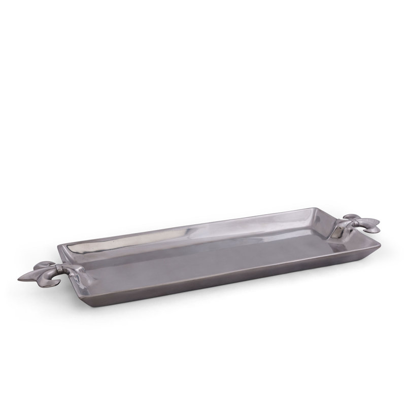 Arthur Court Silver Aluminum 21" Oblong Serving Tray