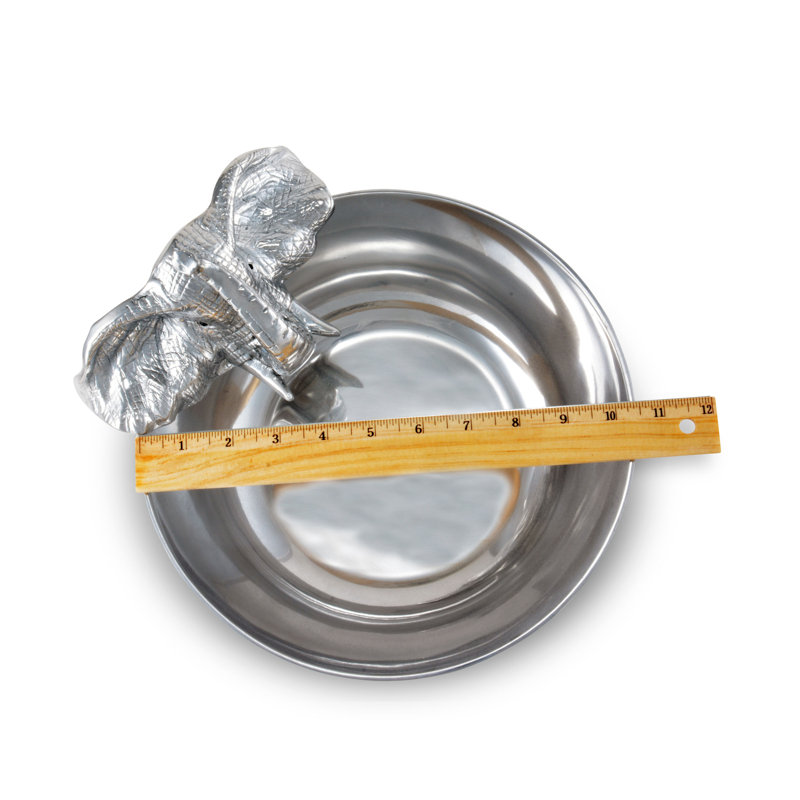 Arthur Court Elephant Aluminum Salad Bowl, 10.5"