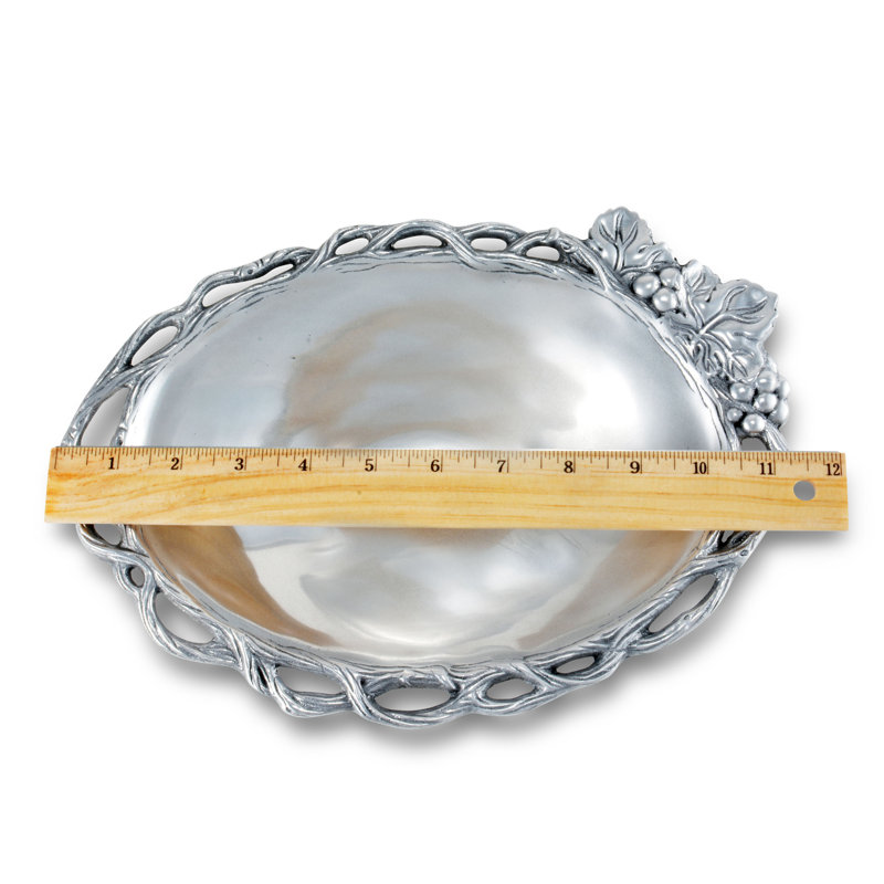 Arthur Court Grape Aluminum Oval Serving Dish