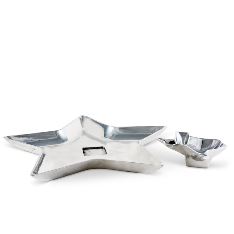 Texas Star Shaped Aluminum Chip and Dip Platter
