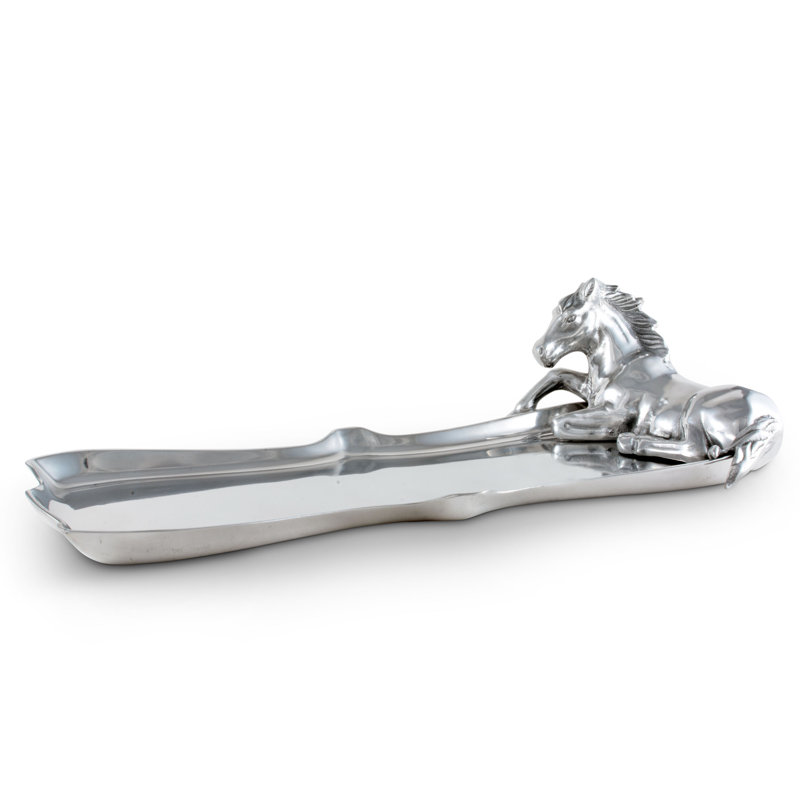 Arthur Court Aluminum Horse Figural Serving Platter