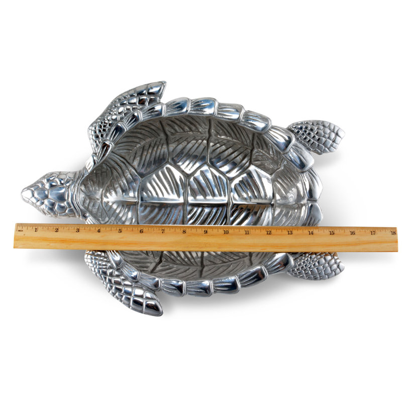 Coastal Aluminum Sea Turtle Serving Bowl