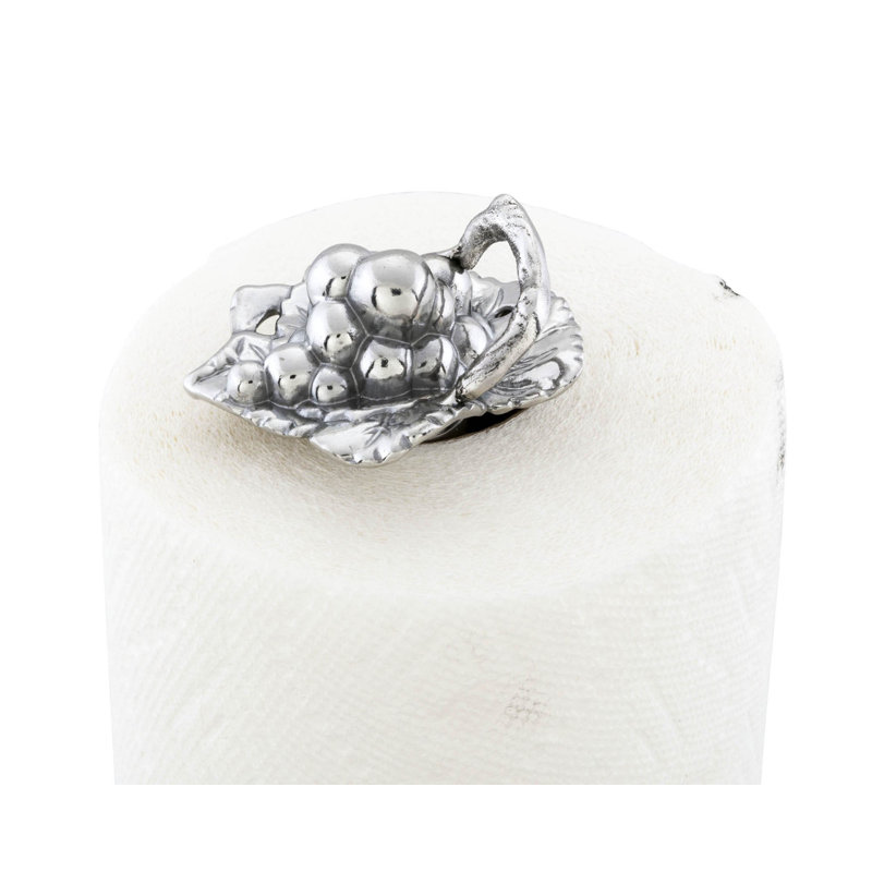 Arthur Court Silver Aluminum Grape Paper Towel Holder
