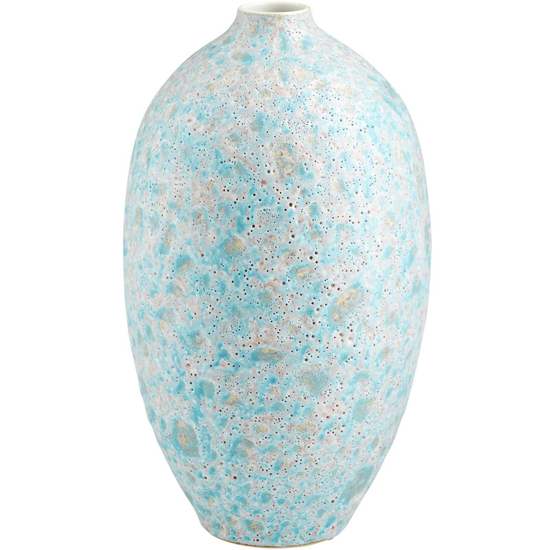 Tall Blue and White Porcelain Decorative Table Vase